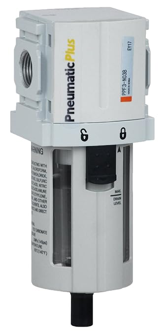 PneumaticPlus PPF3-N03B Compressed Air Particulate Filter 3/8" NPT, 5 Micron by PneumaticPlus