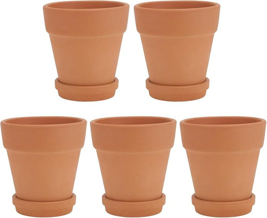 5pcs Red Terracotta Succulent Flower Pots by OSALADI