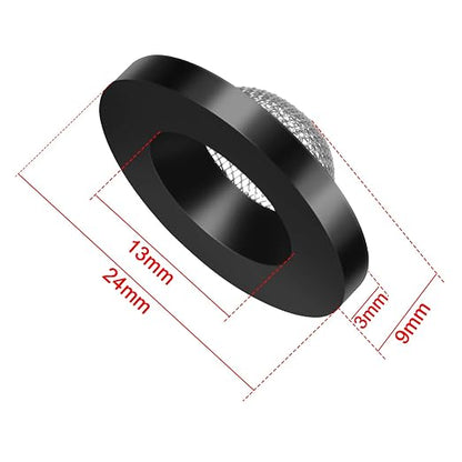 20 Pcs Hose Washer with Screen Filter Washers Stainless Steel & Black Rubber - Image 2
