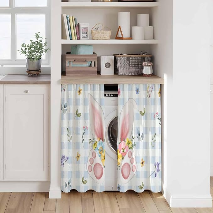 Easter Kitchen Curtains 54 Inch Long 2 Panel Set, Rod Pocket Window Curtains - Image 7