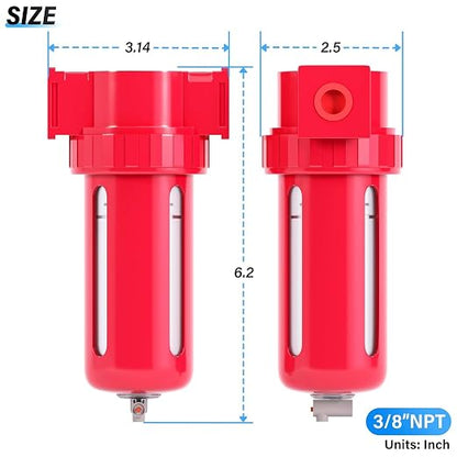 TAILONZ PNEUMATIC 0-150PSI 3/8 Inch NPT Aluminum Alloy Compressed Air - Image 2