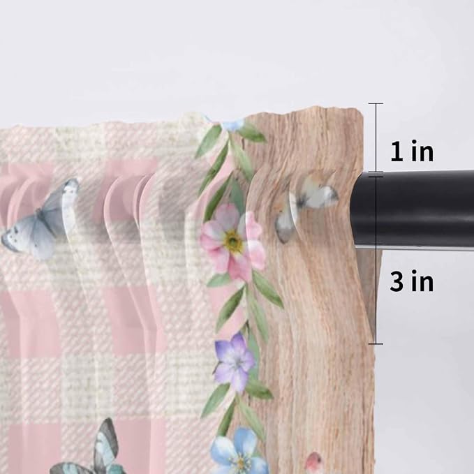 Happy Easter Sheer Valances for Windows 60"x18", Light Filtering Kitchen - Image 7