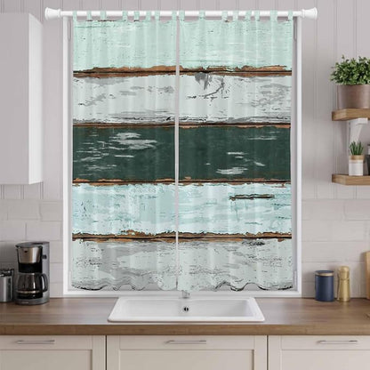 Blue Teal Living Room Curtains 96 Inch Length, Window Curtains Tab Top - Image 9