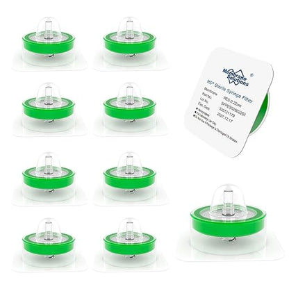 Membrane Solutions 100 Pack Syringe Filter Sterile PES Hydrophilic Filtration by MembraneSolutions