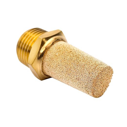 Beduan 10 Pcs Pneumatic Brass Exhaust Muffler Filter, 3/8" Male Thread Hex - Image 2