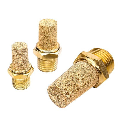 Beduan 10 Pcs Pneumatic Brass Exhaust Muffler Filter, 3/8" Male Thread Hex by Beduan