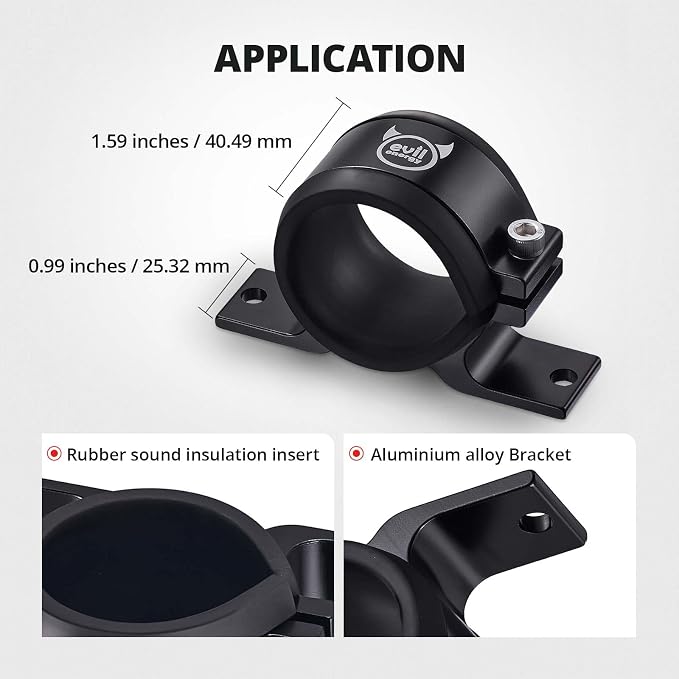 EVIL ENERGY 50MM Fuel Filter Mounting Bracket, Fuel Pump Clamp Holder 2PCS - Image 5