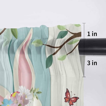 Easter Sheer Valances for Windows 42"x12", Light Filtering Kitchen Curtains - Image 7