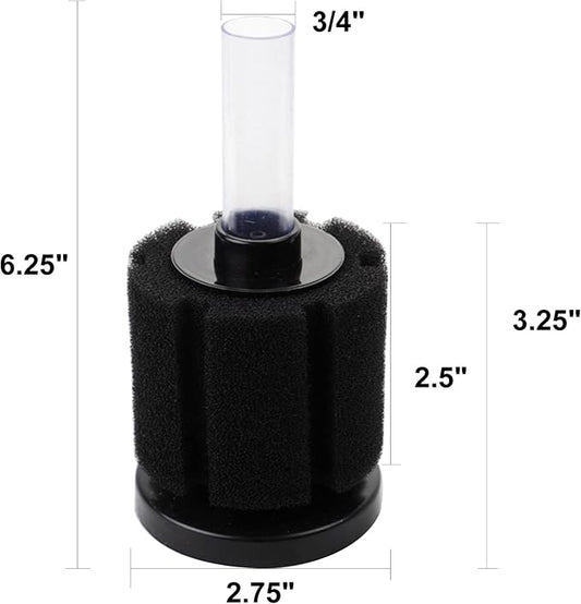 AQUANEAT Aquarium Air Powered Sponge Filter, Fish Tank Bio Bubble Filter - Image 2