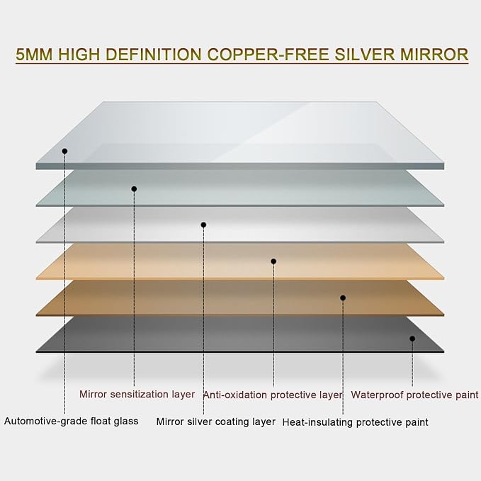 Round LED Bathroom Mirror with Light, Round Bathroom Mirror with LED Lights and - Image 6