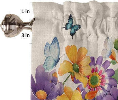 Spring Flowers Kitchen Curtains 54 Inches Length, Farmhouse Vintage Country - Image 6