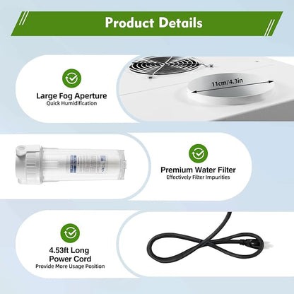 Ultrasonic Industrial Agricultural Humidifer, 0.79Gal/H Smart Commercial - Image 8