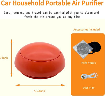 Portable Car Air Purifier with Built-in Filter, USB Charging - Image 7