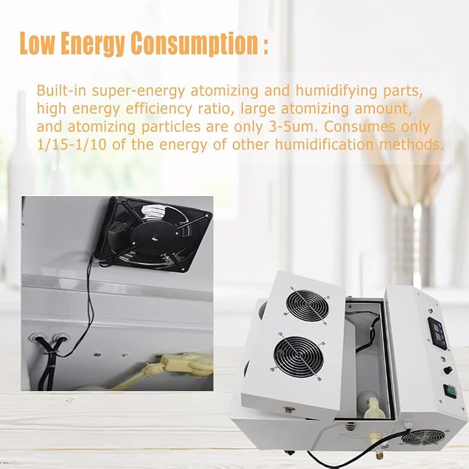 Commercial Ultrasonic Humidifier 12kg/h Portable Continuous Cool Mist Maker - Image 3