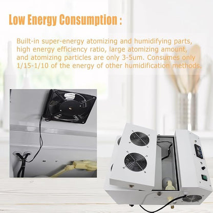 Commercial Ultrasonic Humidifier 12kg/h Portable Continuous Cool Mist Maker - Image 3