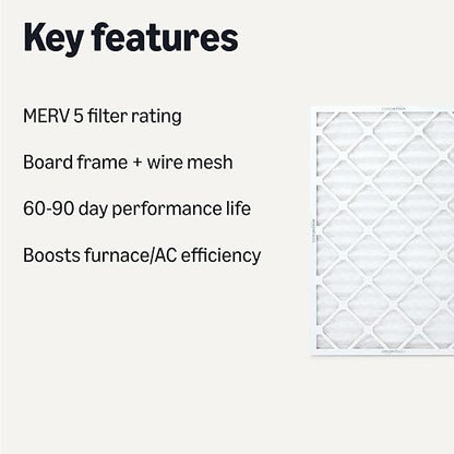 Amazon Basics Merv 5 AC Furnace Air Filter 20x30x1 inches - Image 2