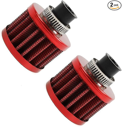 MUGE RACING 2Pcs Air Filter Cold Air Intake Filter Breather 12mm Valve Cover by MUGERACING
