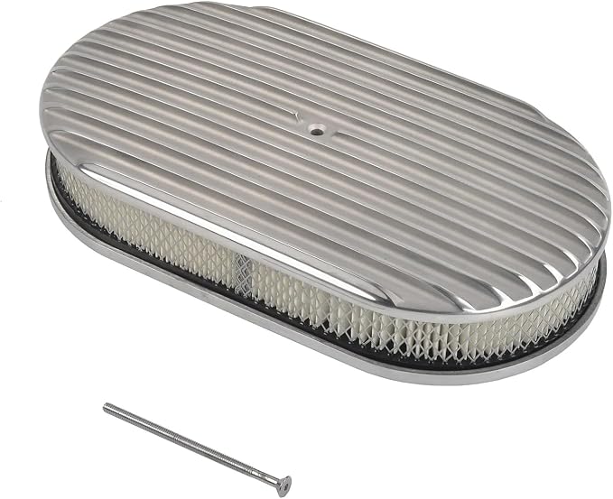 BestParts 15" Oval Full Finned Air Cleaner Aluminum Air Cleaner Assembly by BestParts