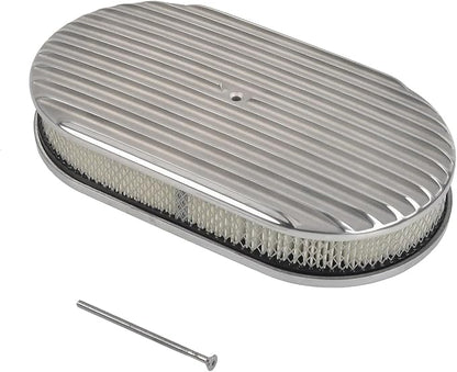 BestParts 15" Oval Full Finned Air Cleaner Aluminum Air Cleaner Assembly by BestParts