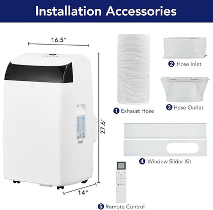 14000 BTU Portable Air Conditioners, 3-IN-1 Free Standing Cooling AC Unit - Image 2