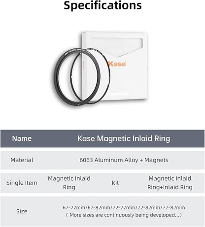 Kase 82mm Magnetic Screw in Adapter Ring Kit, Brass Magnetic to Threaded Filter - Image 6
