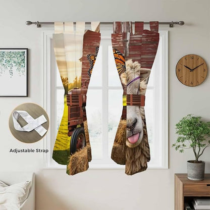 Farm Sheep Living Room Curtains 84 Inch Length, Window Curtains Tab Top - Image 5