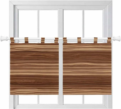 Brown Western Kitchen Curtains 36 Inch Length, Small Window Curtains Tab Top by Unknown