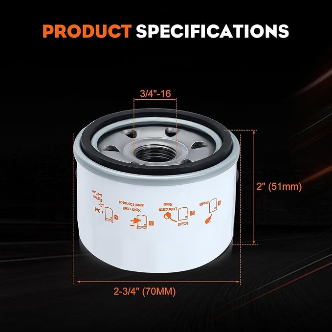 Hipa 951-12690 Oil Filter for MTD 751-12690 334299 4P90HU 4P90HUA 4P90HUB - Image 6
