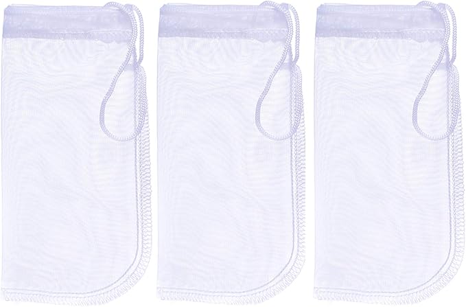 ALEGI Media Filter Bag Aquarium Extra Fine, Reusable 180 Micron Drawstring Mesh by ALEGIAquarium