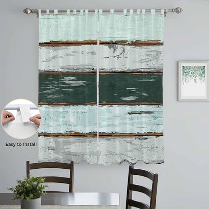 Blue Teal Living Room Curtains 84 Inch Length, Window Curtains Tab Top - Image 4