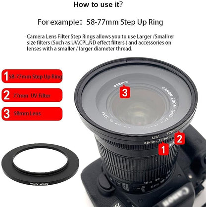 95 to 86mm Metal Step Rings/ 95mm to 86mm Step Down Ring Filter Ring Adapter - Image 8