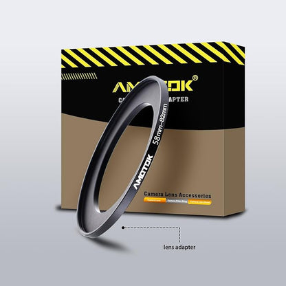 58mm Lens to 82mm Camera Filters Ring Compatible All 58mm Camera Lenses to 82mm by AMOTOK