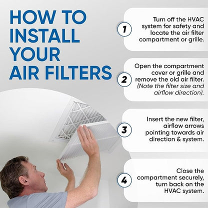 Glasfloss 14x20x2 MERV 10 2" Inch Pleated Air Filters Box of 6. Actual Size: - Image 5