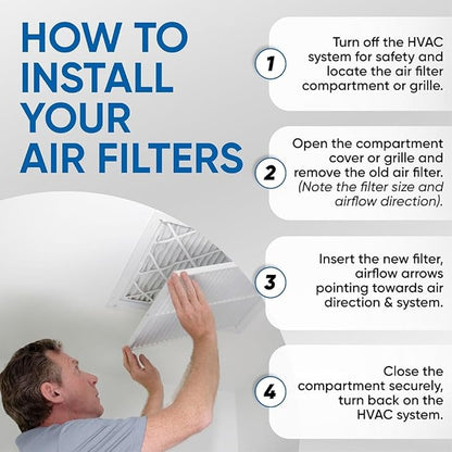 Glasfloss 20x20x1 MERV 10 Pleated Air Filters Box of 6. Actual Size: 19-1/2 x - Image 5