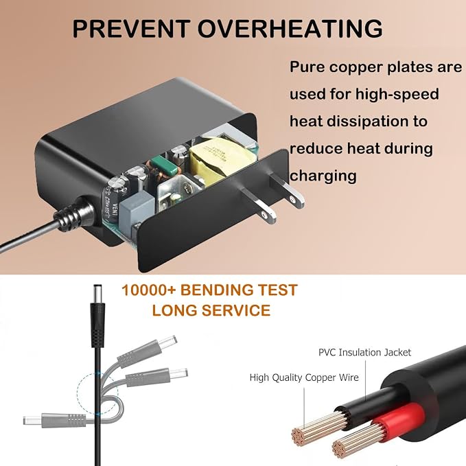 12V AC/DC Adapter Compatible - Image 5