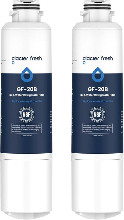 GLACIER FRESH Compatible with Samsung DA29-00020B Refrigerator Water Filter by GLACIERFRESH