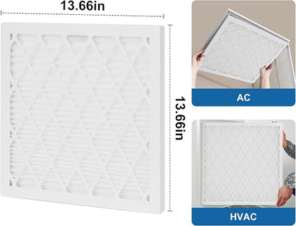 14x14x1 MERV 11 Air Filter, Quality AC/HVAC Furnace Filter，1 Reusable ABS Frame - Image 2