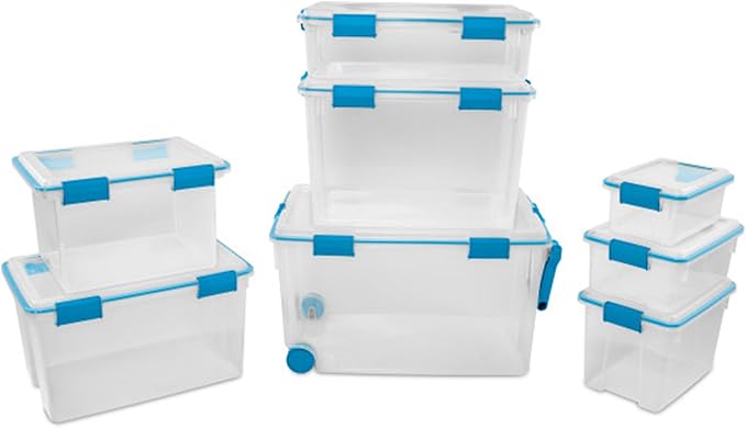 Sterilite 9-Pack Gasket Box, Weather-Resistant Storage Bins - Image 8