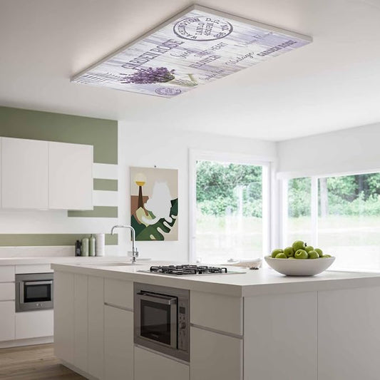 Fluorescent Light Covers for Ceiling Lights Lavender Flower Magnetic Light - Image 2