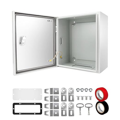 Outdoor Electrical Box, Steel Junction Box 24X16X10'', NEMA 4X Electrical by TOCRETOARE