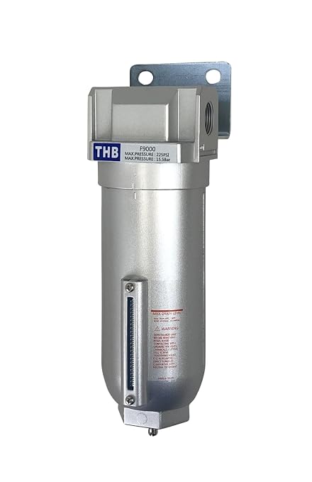 1" NPT Industrial Particulate Filter, Removes Water, Debris from Compressed Air by Unknown