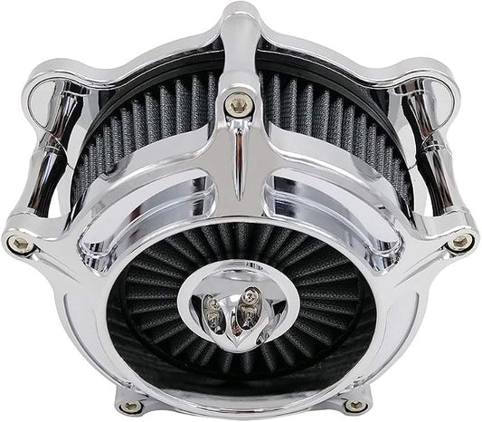 Harley Air Cleaner Turbine Intake Chrome Filter Kit Cnc Cut - Image 2