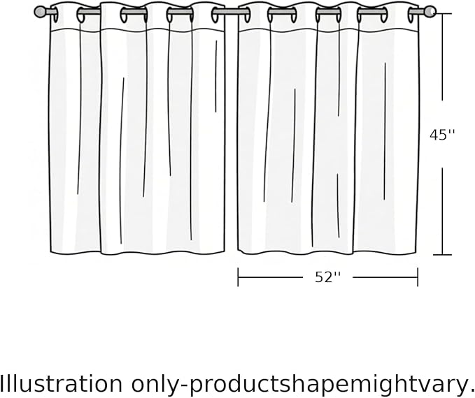 2 Panel Kitchen Cafe Curtains, Desert Landscape Sunlight Filtering Nature Air - Image 9