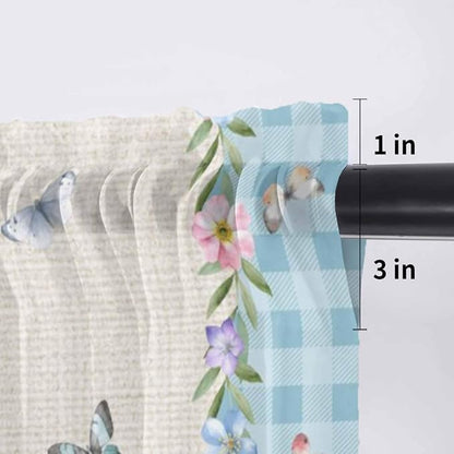 Easter Sheer Valances for Windows 42"x12", Light Filtering Kitchen Curtains - Image 7