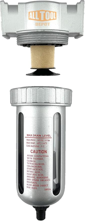 1/4" NPT MID FLOW Particulate Filter/Water Trap - Image 5