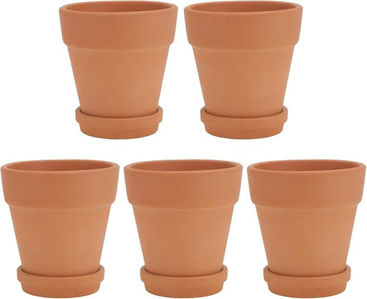 Veemoon 5pcs Red Clay Succulent Flower Pots by Veemoon
