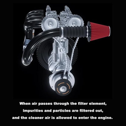 RYANSTAR RACING 63mm 2.5" High Flow Round Tapered Cone Cool Air Filter Cleaner - Image 4