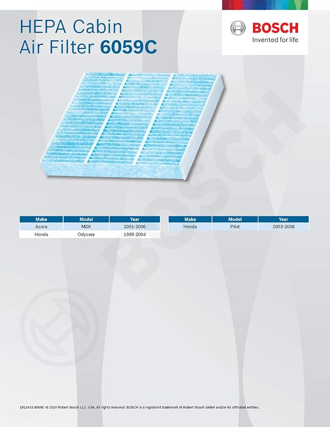 BOSCH 6059C HEPA Cabin Air Filter - Image 6