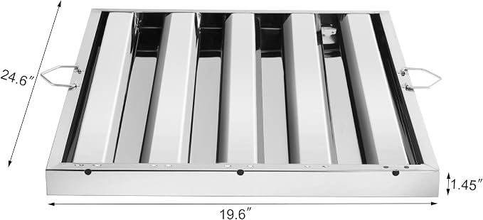 New Star Foodservice 533166 Stainless Steel Hood Filter 20" W x 25" H - Image 2