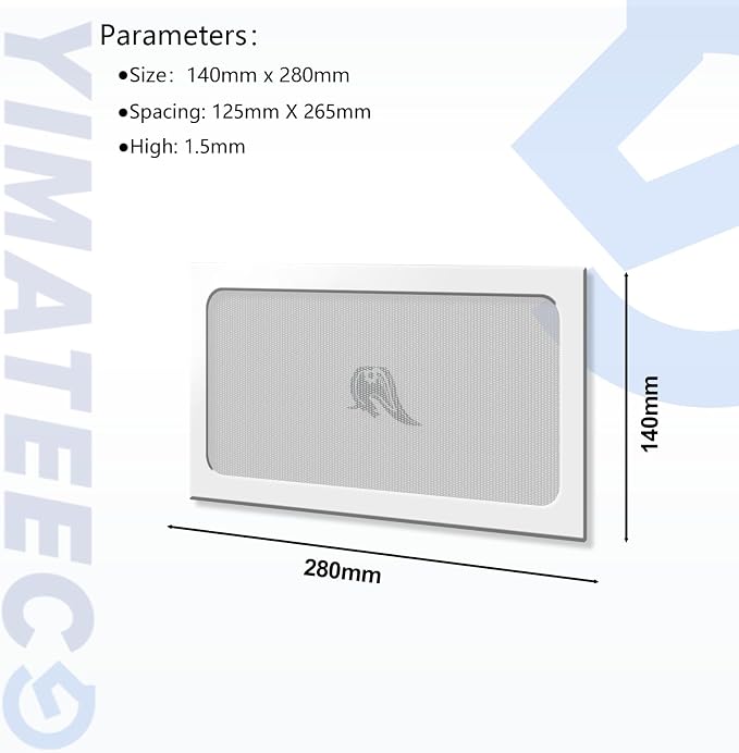 Dust Filter PC 280mm for Computer Cooler Fan/PSU/Routers PVC 50 Mesh, Magnetic - Image 4
